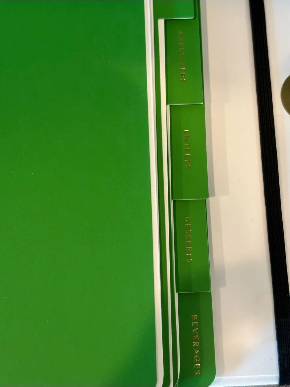 Kate Spade Recipe Book Binder & Organizer White Kitchen Print